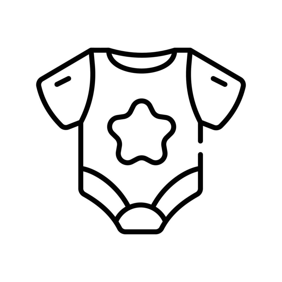 Symbol von Baby Strampler im modern Stil, Baby Kleid Vektor Design