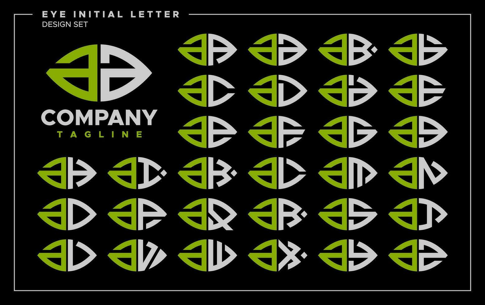 bündeln von Linie abstrakt Auge oder Blatt Kleinbuchstaben Brief ein aa Logo Design vektor