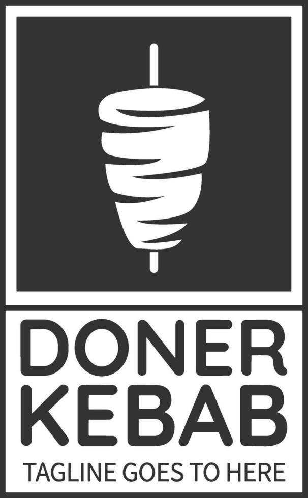 shawarma logotyp för restauranger och marknader. doner kebab logotyp mall. vektor