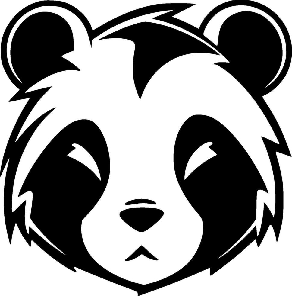 Panda, schwarz und Weiß Vektor Illustration