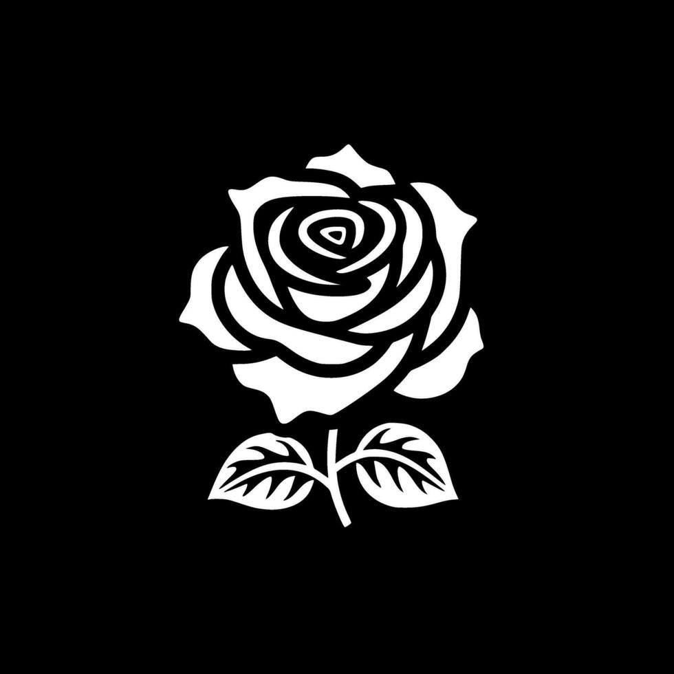 Rose - - minimalistisch und eben Logo - - Vektor Illustration