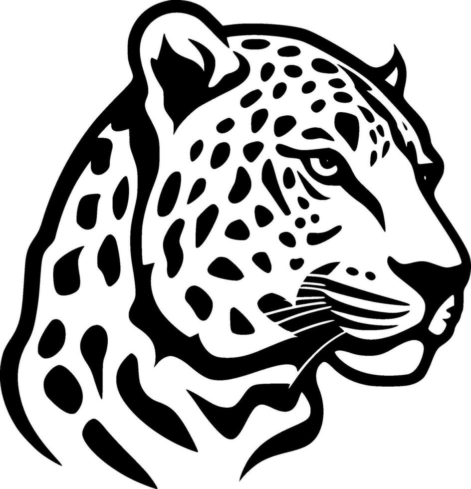 leopard - minimalistisk och platt logotyp - vektor illustration