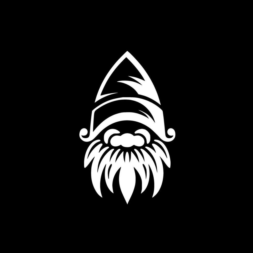 gnome - minimalistisk och platt logotyp - vektor illustration