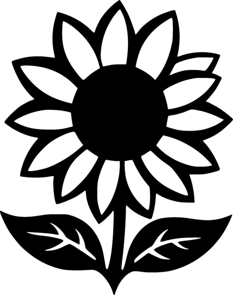 blomma - minimalistisk och platt logotyp - vektor illustration