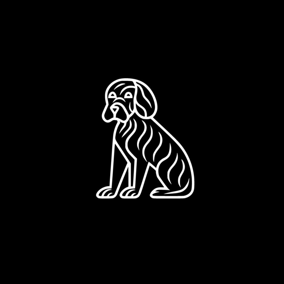 Hund - - minimalistisch und eben Logo - - Vektor Illustration