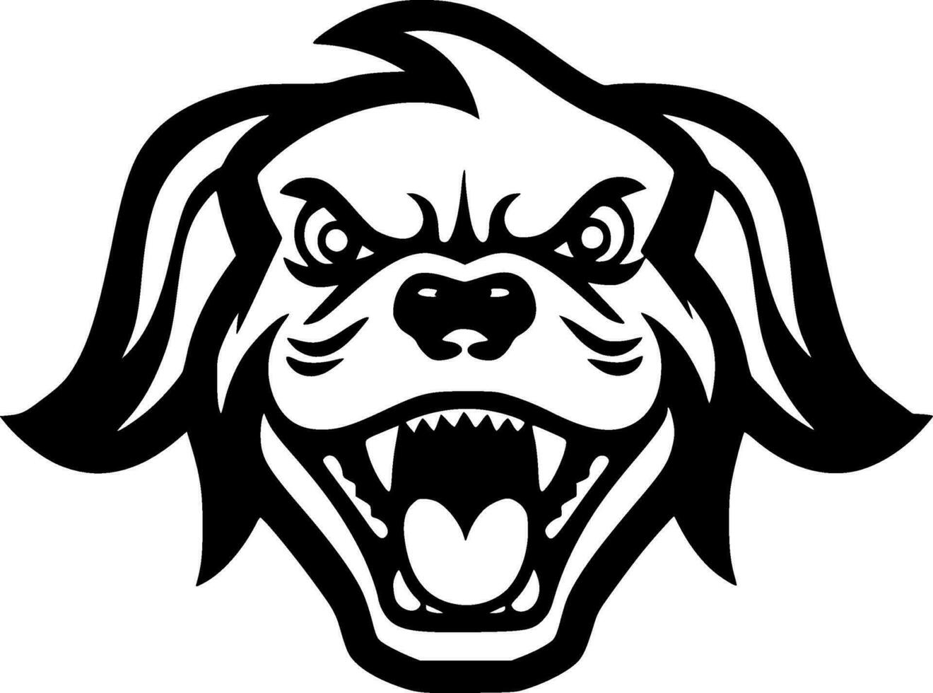 Hund - - minimalistisch und eben Logo - - Vektor Illustration