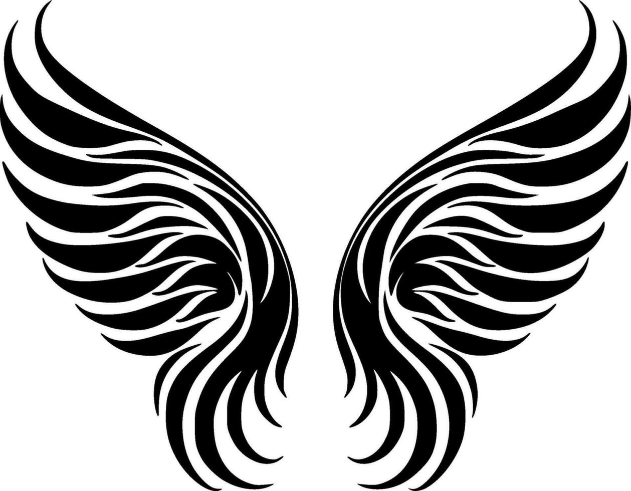 Engel Flügel - - minimalistisch und eben Logo - - Vektor Illustration