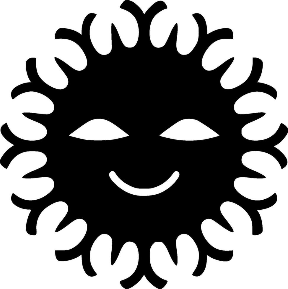 Sol - minimalistisk och platt logotyp - vektor illustration