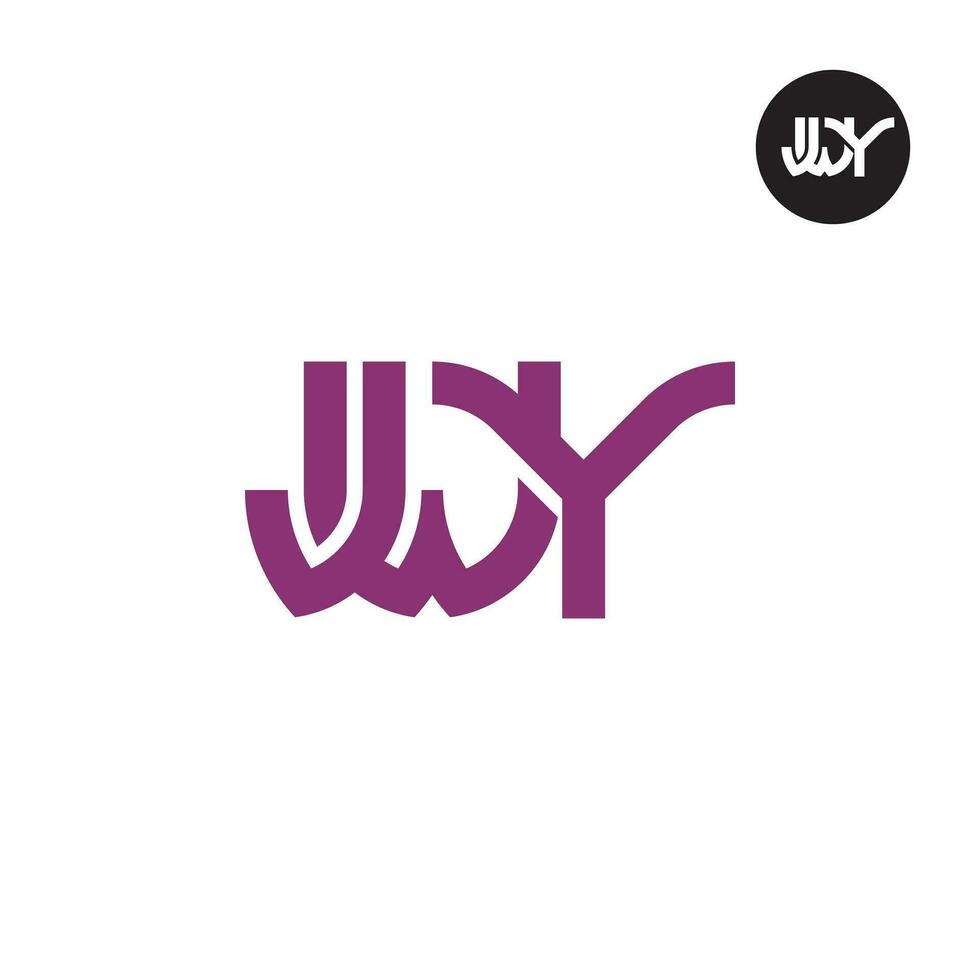 Brief jwy Monogramm Logo Design vektor