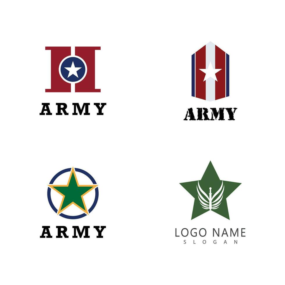 armén logotyp vektor militär mall symbol design