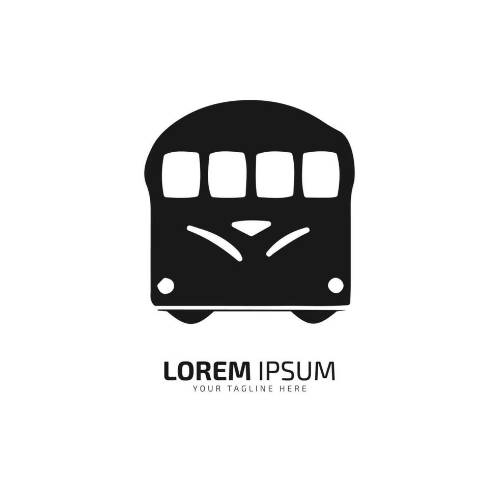 ein Logo Bus Symbol abstrakt van Vektor Silhouette auf Weiß Hintergrund