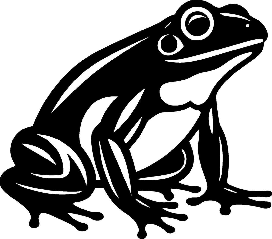 Frosch - - minimalistisch und eben Logo - - Vektor Illustration