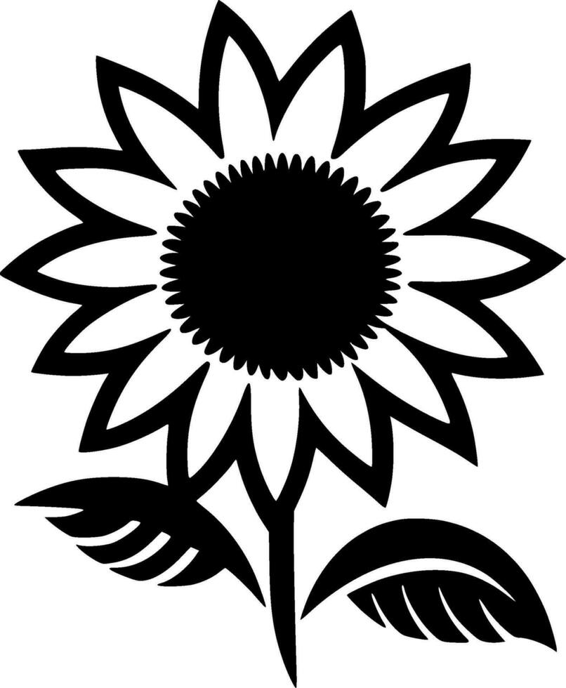 blomma - minimalistisk och platt logotyp - vektor illustration