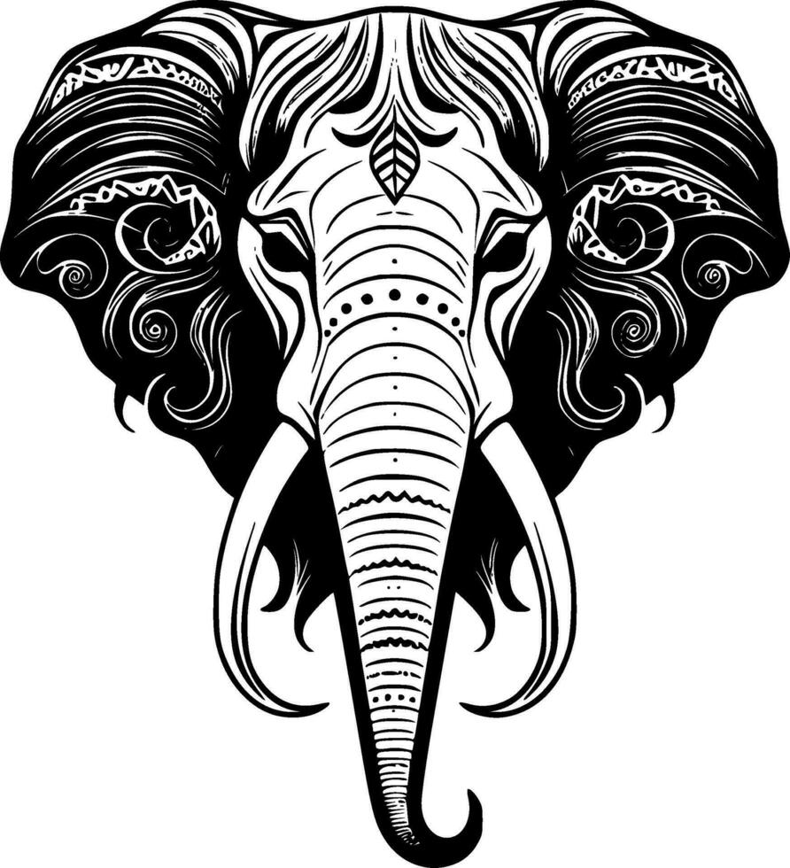 Elefant, minimalistisch und einfach Silhouette - - Vektor Illustration