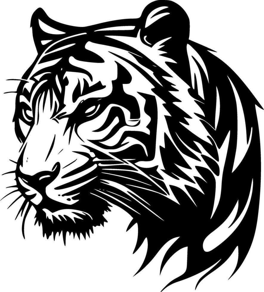 Tiger - - minimalistisch und eben Logo - - Vektor Illustration