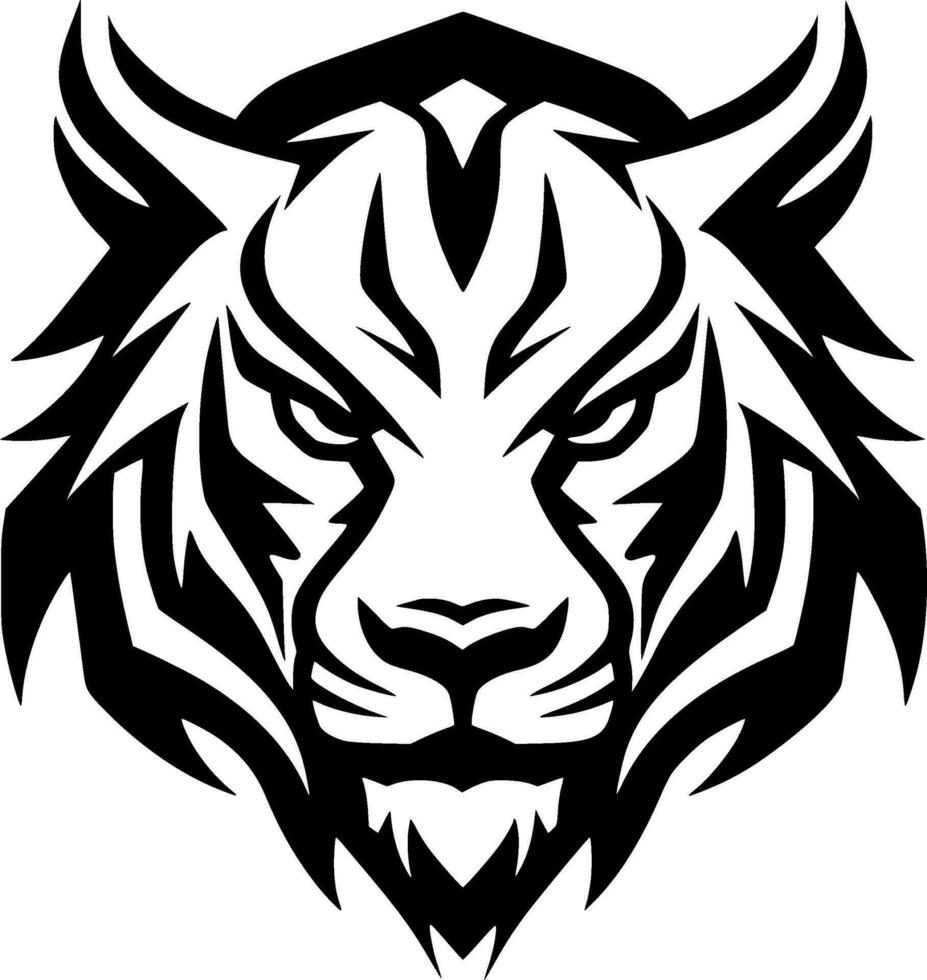 Tiger - - minimalistisch und eben Logo - - Vektor Illustration