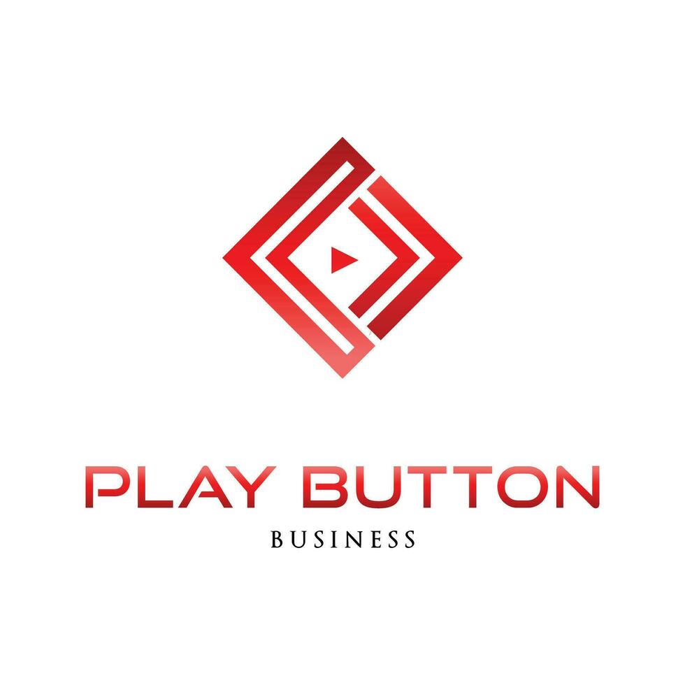 Play-Button-Symbol-Logo-Design-Vorlage vektor