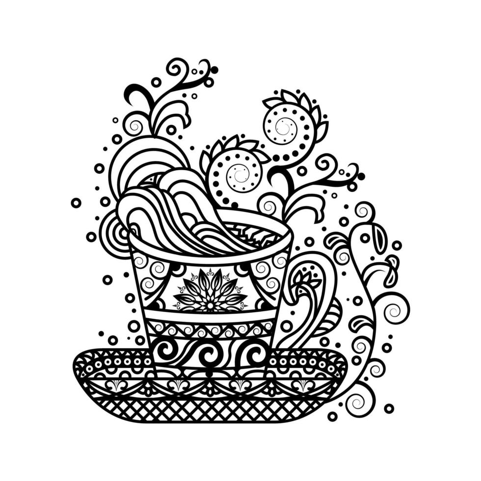 klare Linien Mandala Blumenvase, zum Ausmalen, Laserschneiden, Scherenschnitt, Gravieren oder Bedrucken von Produkten, arabisch-islamischer Oststil. Dekoratives Mandala im Ramadan-Stil. Mandala zum Ausdrucken vektor
