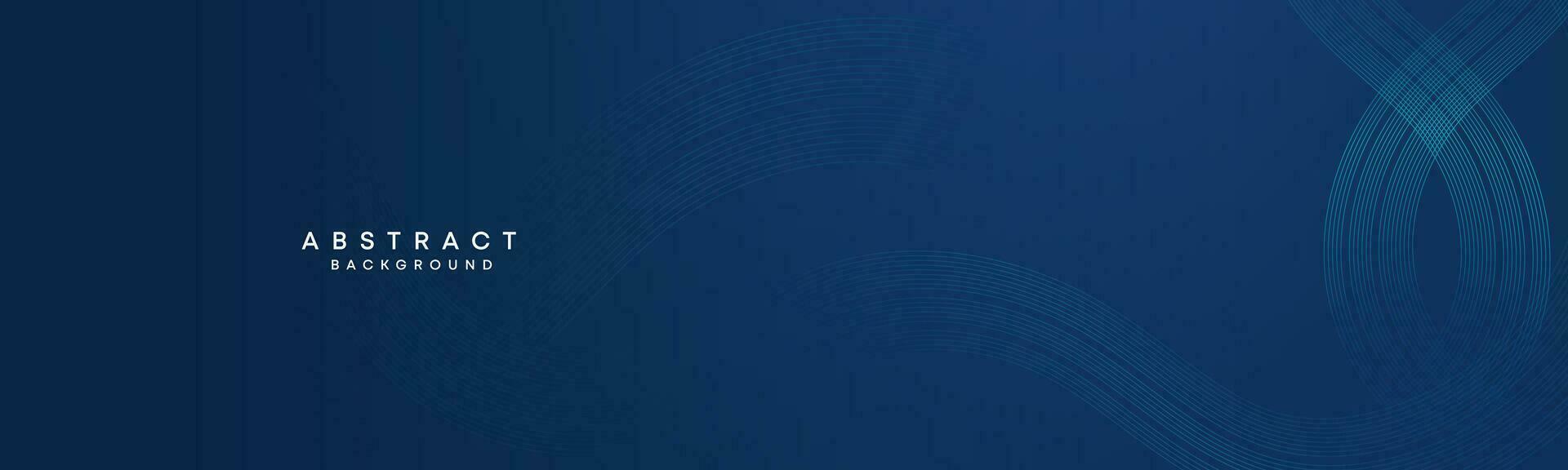 abstrakt dunkel Blau winken Kreise Linien Technologie Hintergrund. modern Gradient mit glühend Linien glänzend geometrisch gestalten und Diagonale, zum Broschüre, Abdeckung, Poster, Banner, Webseite, Header vektor