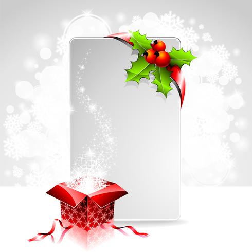 Holiday illustration på ett jul tema med presentförpackning vektor