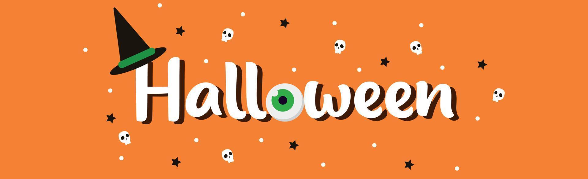 halloween färgglada ljusa webb banner gratulation - vektor