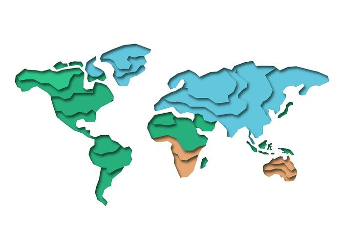 Internationale Karte 3D vektor