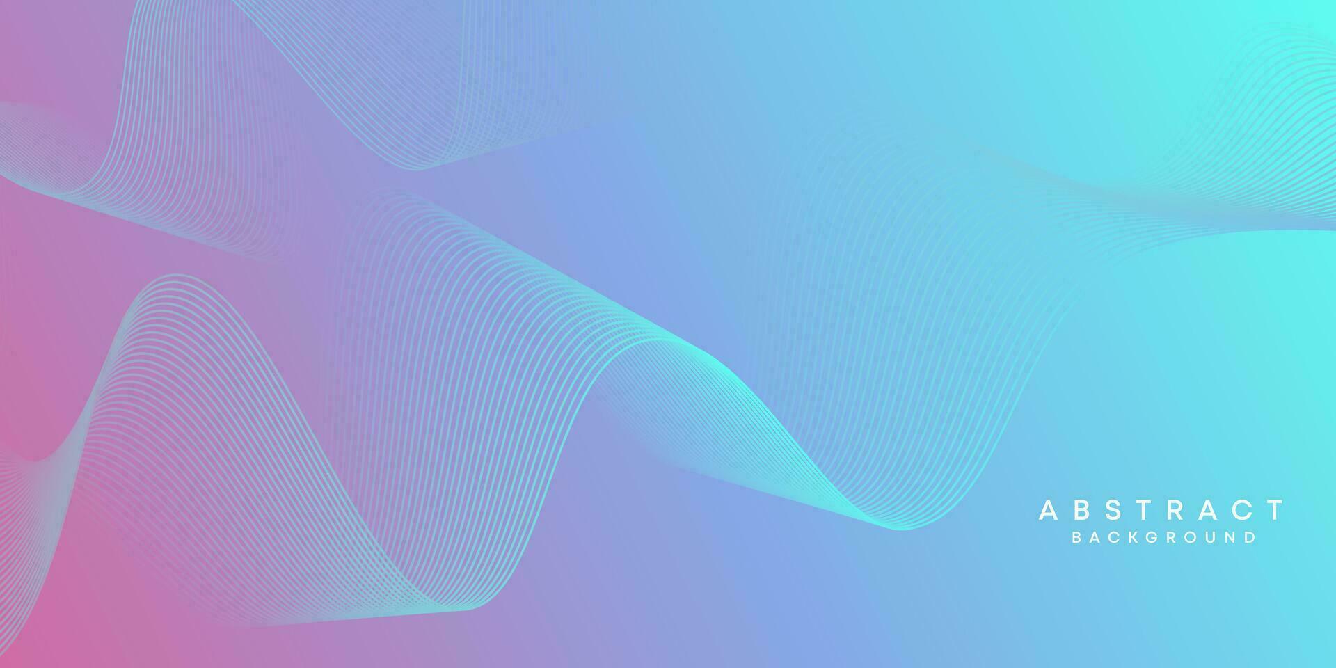 abstrakt winken Linie Partikel Technologie Hintergrund. glühend Welle Linien Hintergrund. modern Gradient mit glühend Kreise Linien Dekoration. zum Broschüre, Abdeckung, Poster, Banner, Webseite, Header vektor