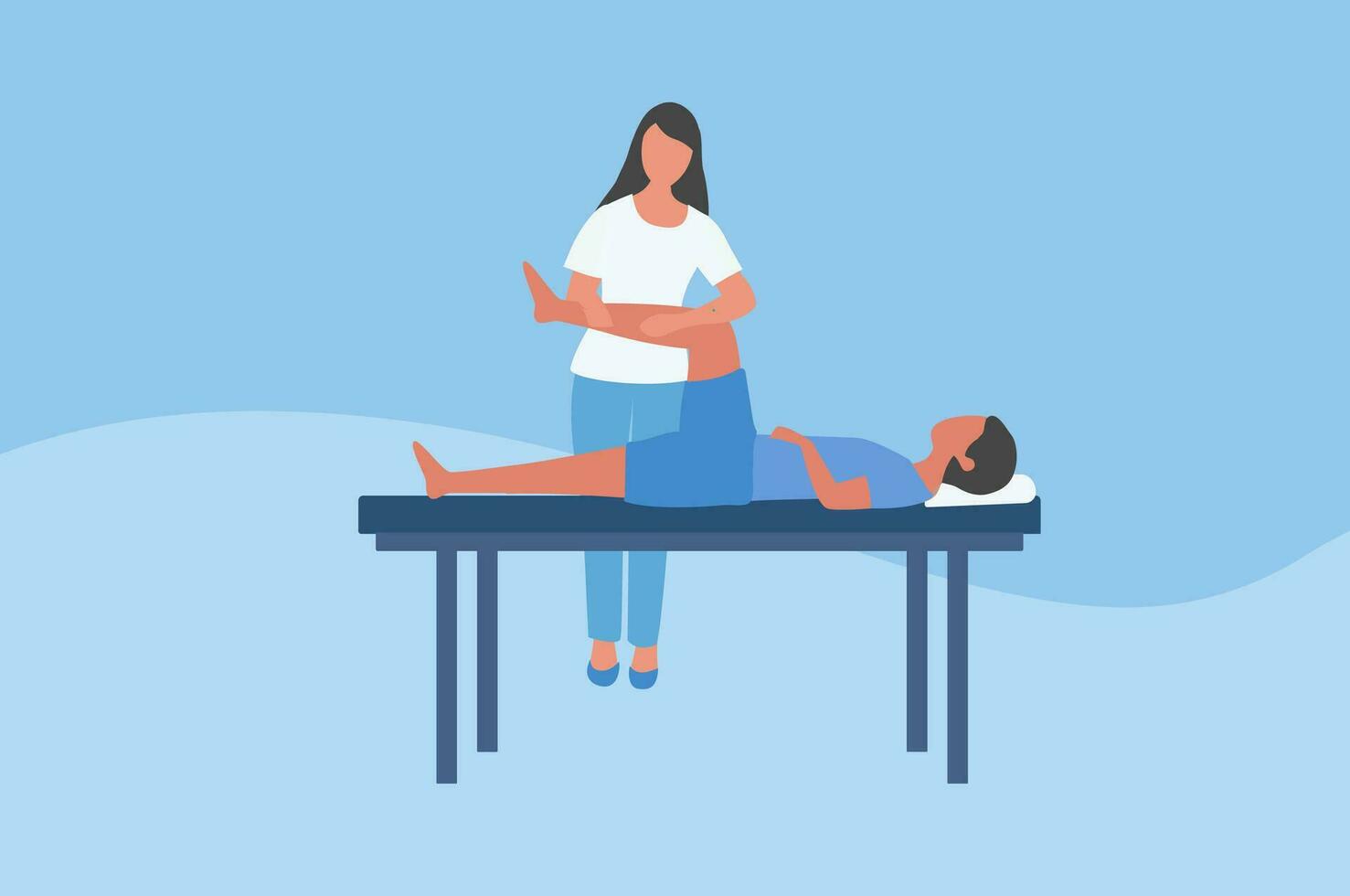 Rehabilitation und Physiotherapie zum deaktiviert geduldig. Gesundheitswesen und medizinisch Behandlung, Verletzungen Rehabilitation Therapie Vektor