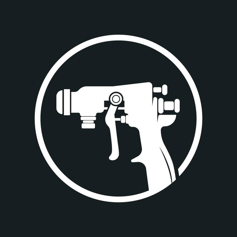 spray pistol måla logotyp ikon vektor illustration