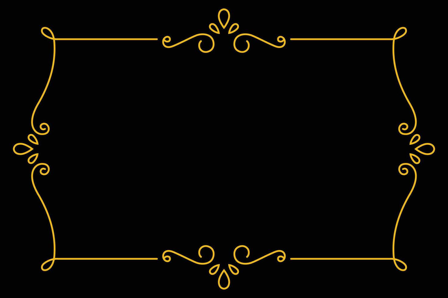Gold Rahmen zum Text mit Ornament vektor