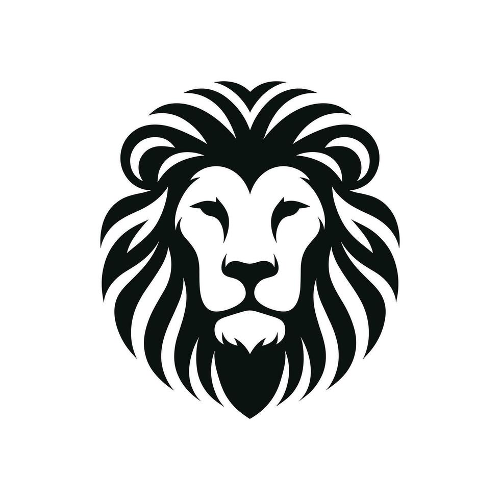 vektor grafisk av lejon ansikte, logotyp ikon på en vit bakgrund, eps formatera