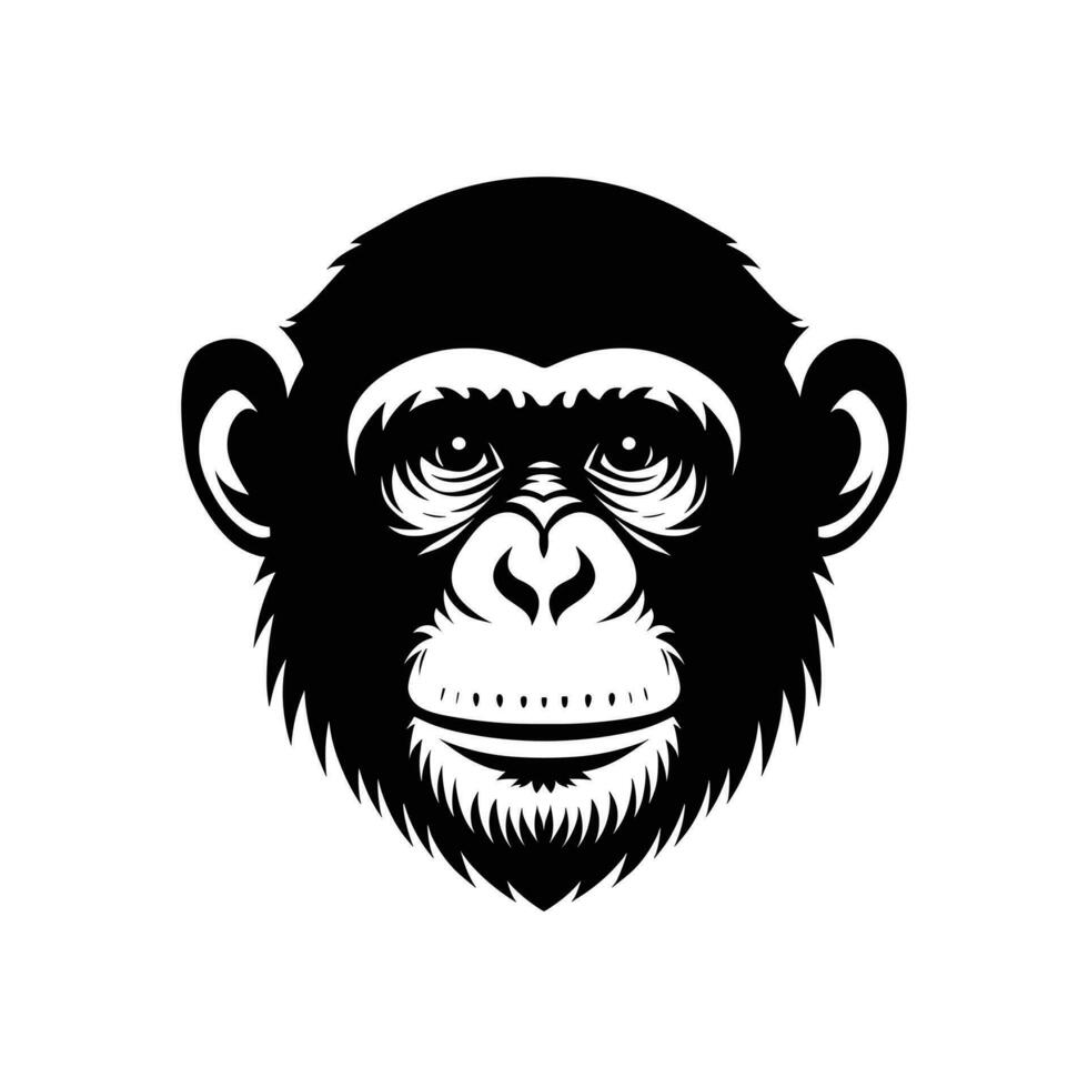 Schimpanse Silhouette, künstlerisch Vektor Rendern