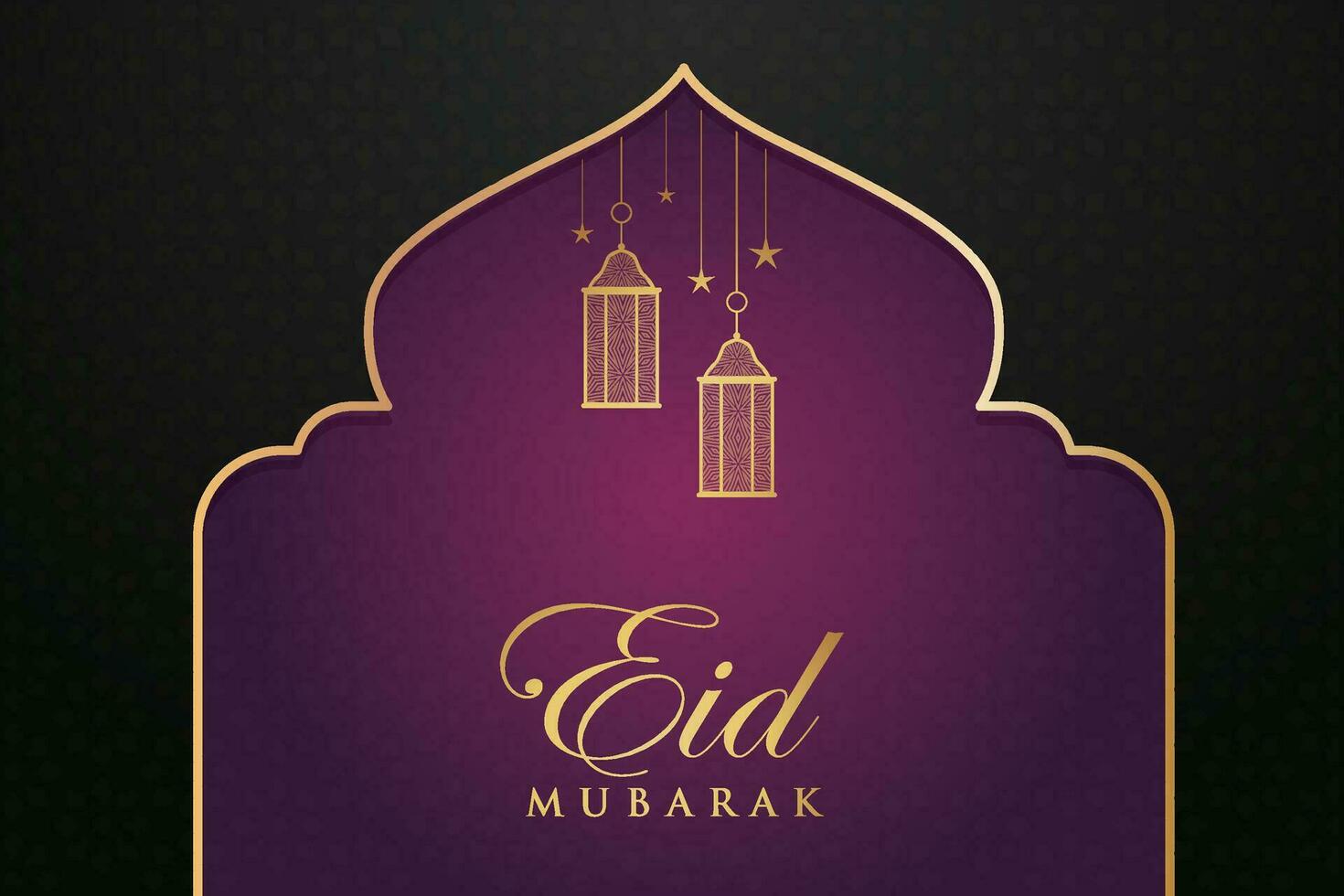 ramadan eid mubarak hälsning kort med moské silhuett fri vektor illustration