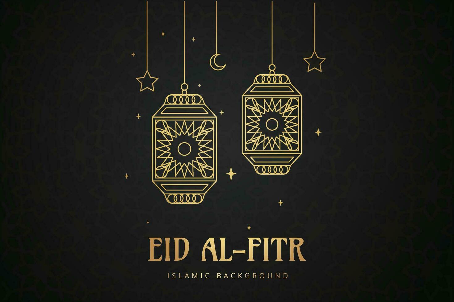 eid al-fitr mubarak hälsning kort med moské och arabicum text vektor