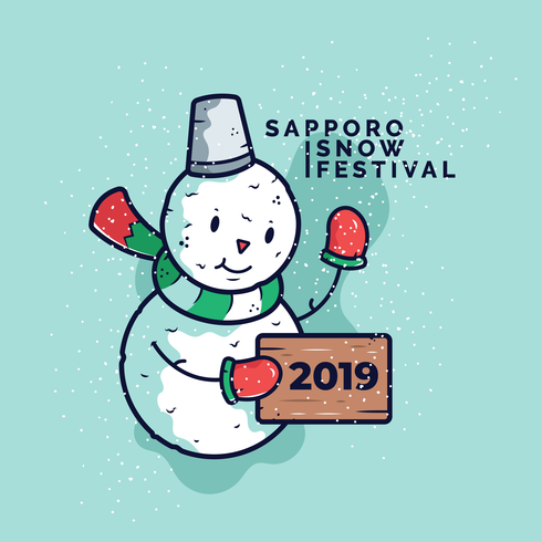 Sapporo-Schnee-Festival-Vektor vektor