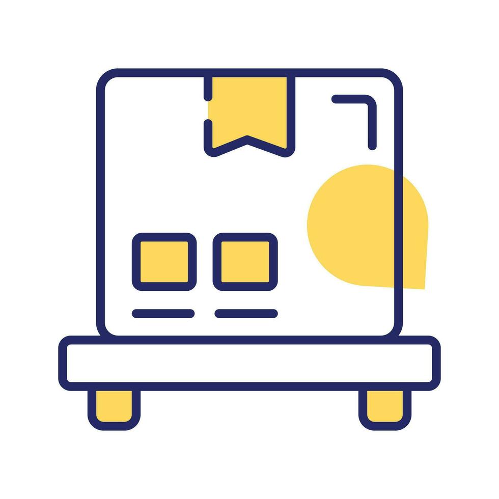 Box auf ein Palette, Vektor von Logistik Sammlung, Ladung Box Palette Symbol