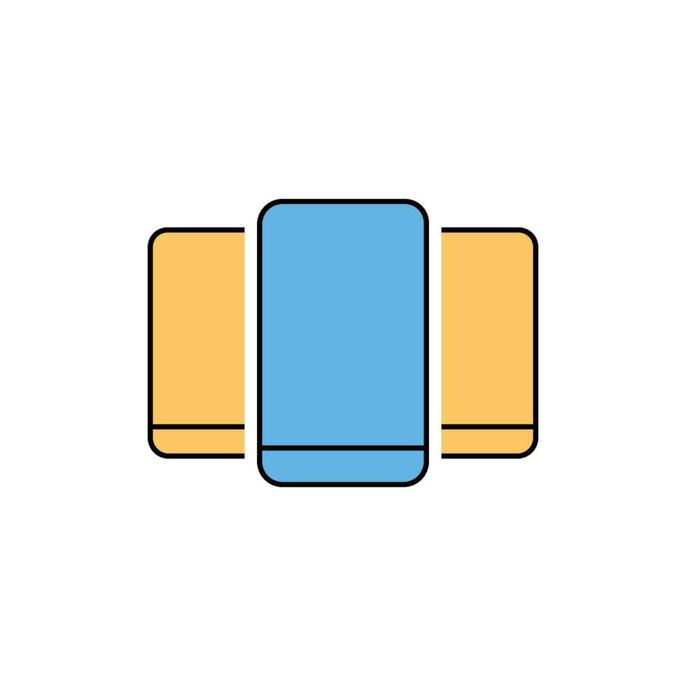 Computer Technologie Symbol. Linie, Glyphe und gefüllt Gliederung bunt Ausführung, Monitor Anzeige Bildschirm Gliederung und gefüllt Vektor unterzeichnen. Symbol, Logo Illustration. anders Stil Symbole Satz. Vektor Grafik