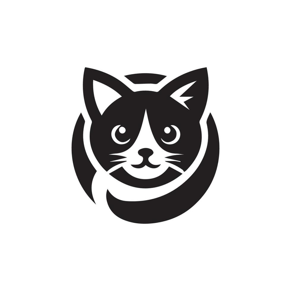 Katze Silhouette Logo Design Vektor Illustration