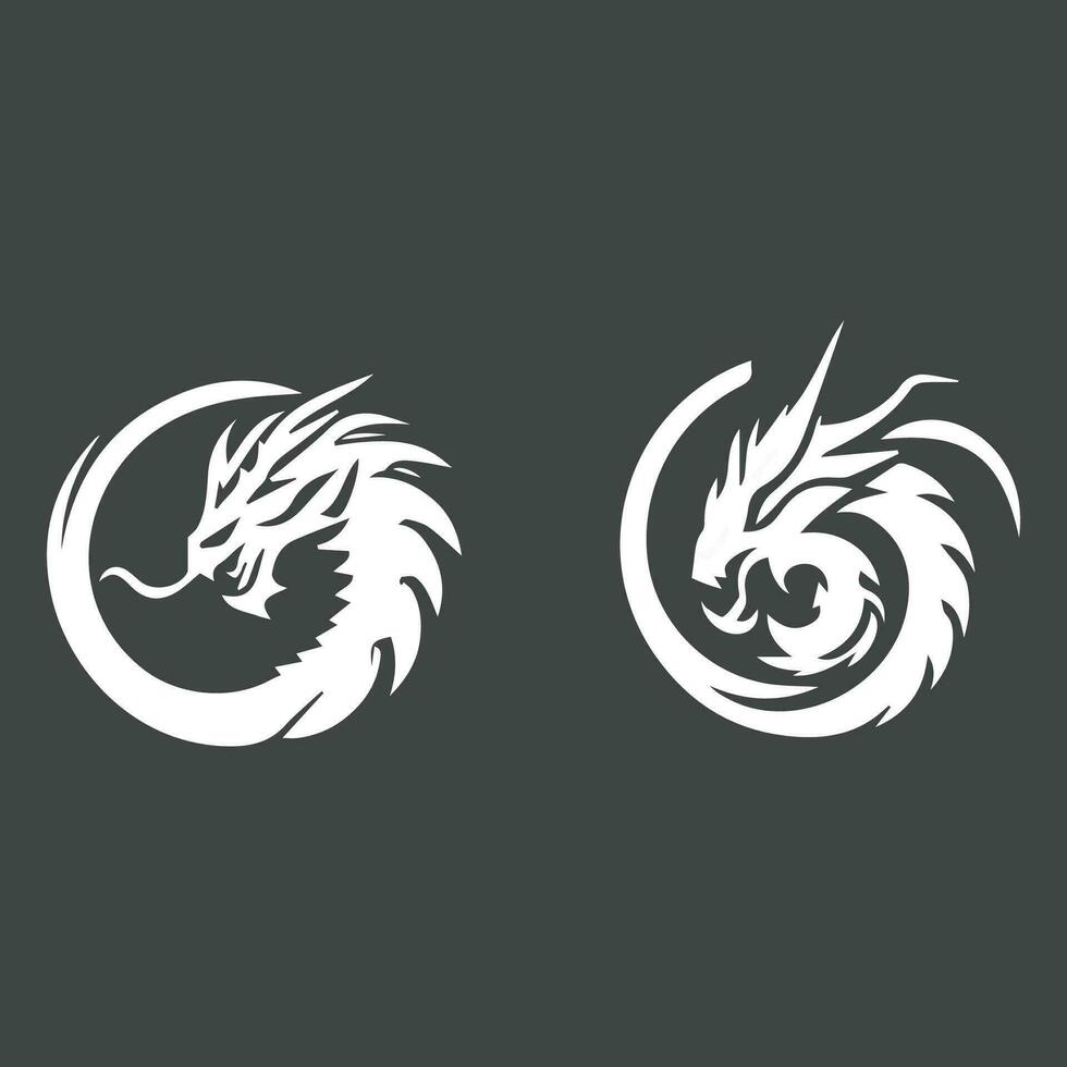 Drachen Vektor Icon Illustration Design Logo Vorlage