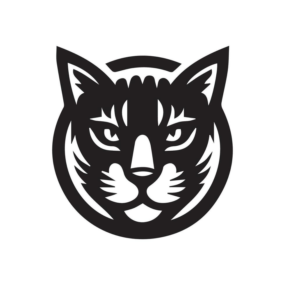 katt silhuett logotyp design vektor illustration