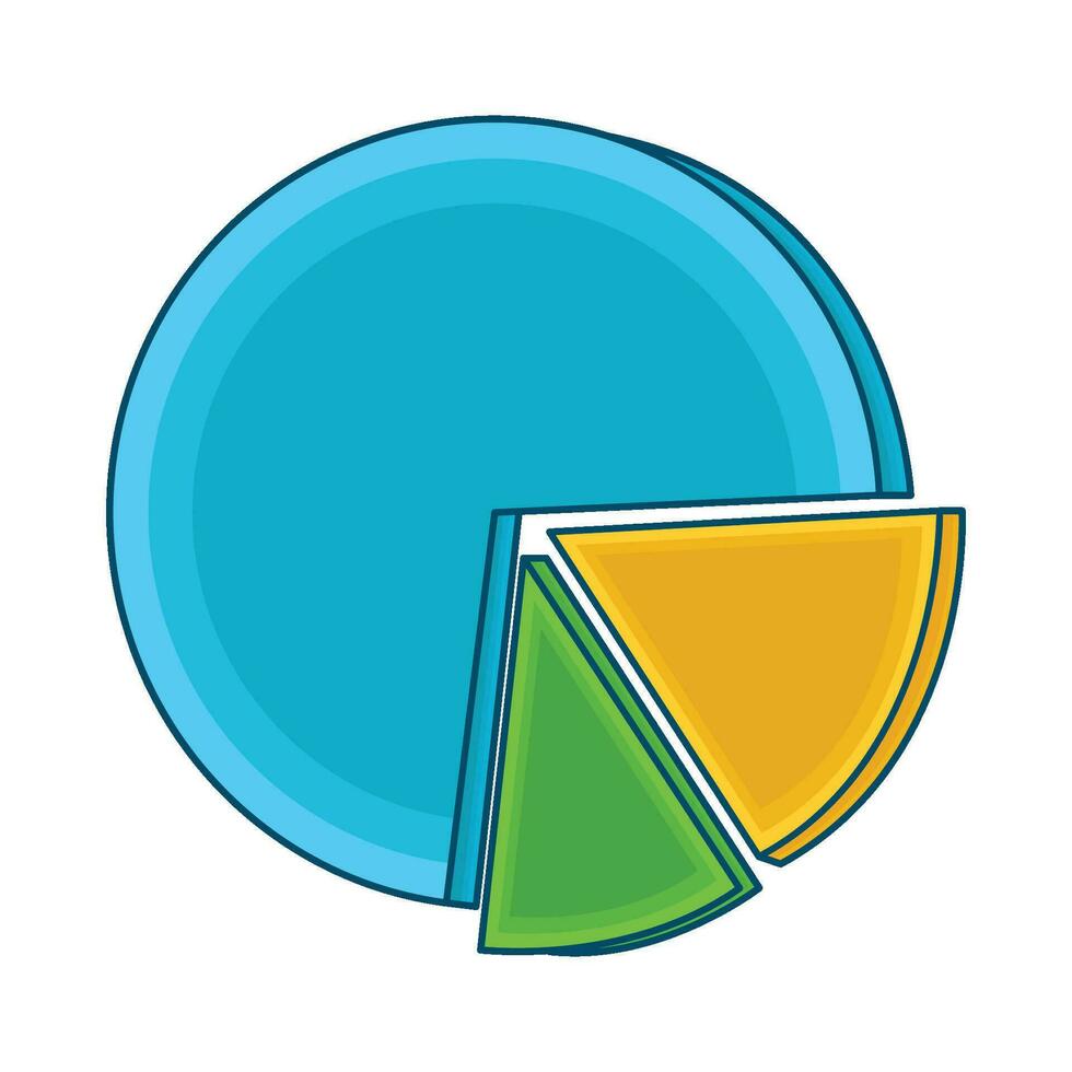 Illustration von Kuchen Diagramm vektor