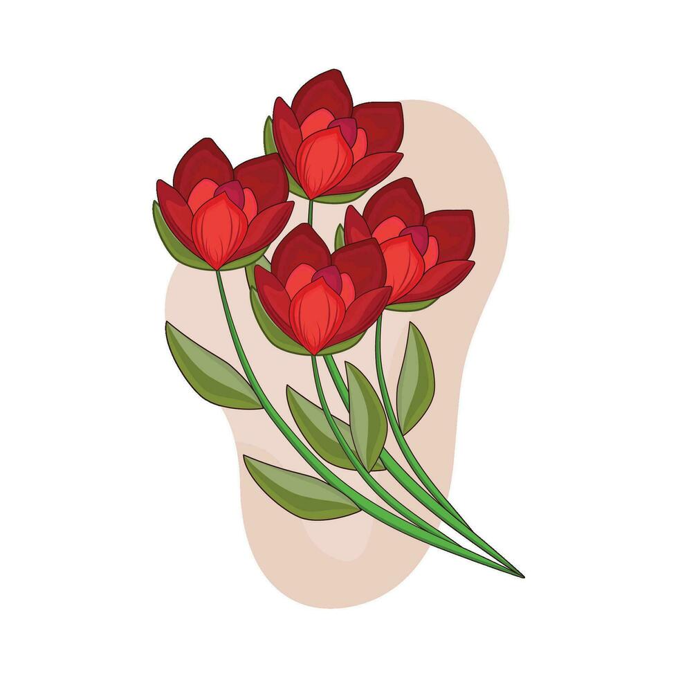 illustration av tulpan blomma vektor