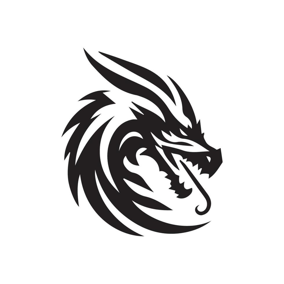 Drachen Vektor Icon Illustration Design Logo Vorlage
