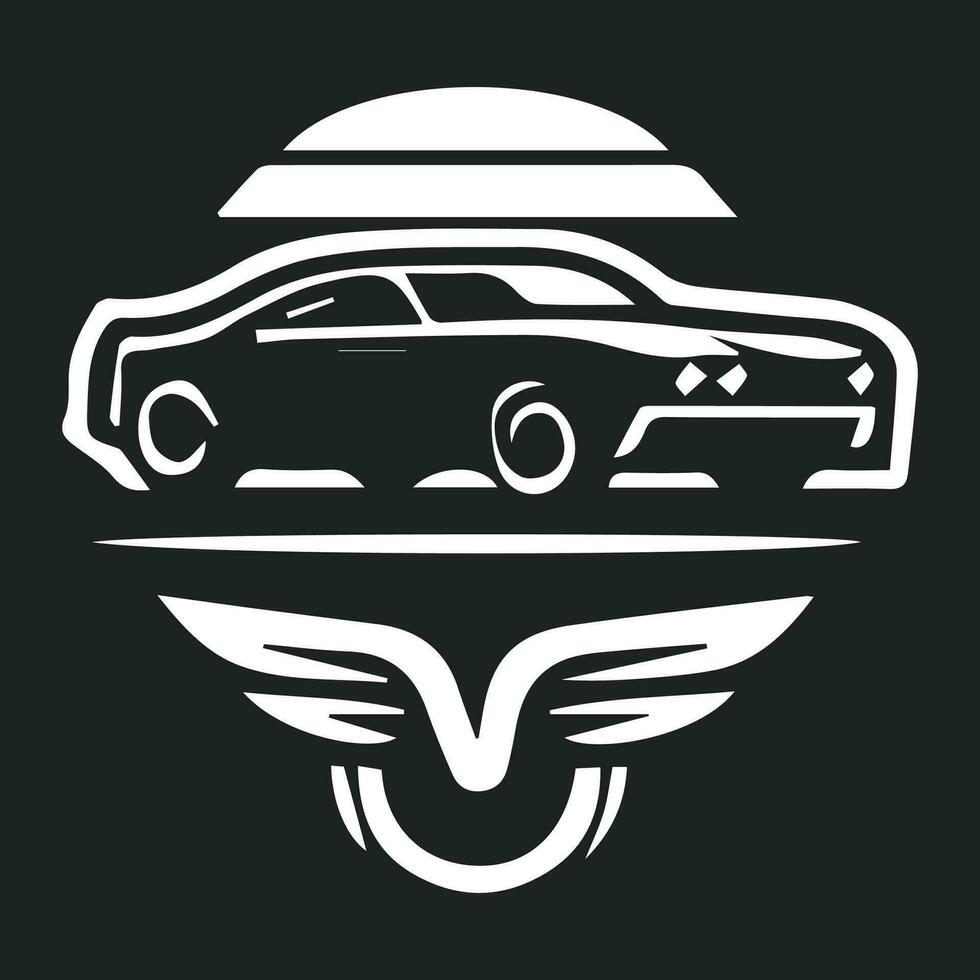 sporter bil logotyp ikon. motor fordon silhuett emblem. bil garage återförsäljare varumärke identitet design element. vektor illustrationer.