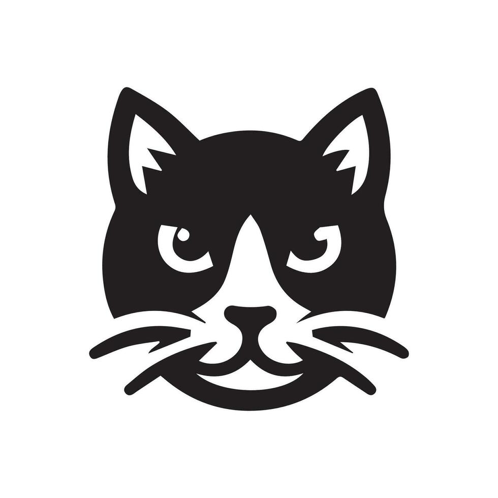 katt silhuett logotyp design vektor illustration