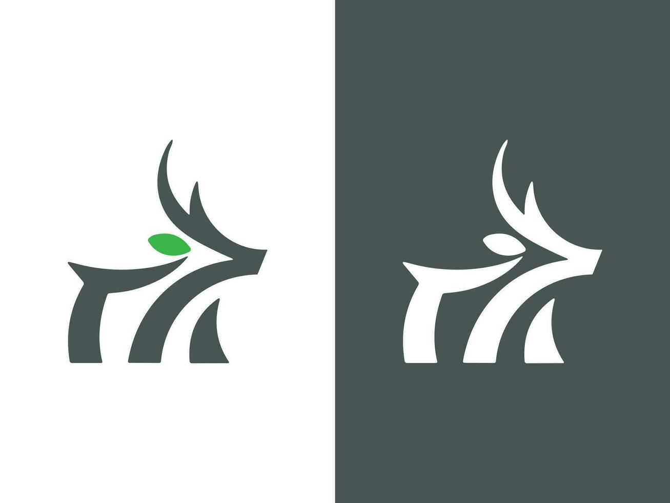 rådjur kreativ logotyp design vektor