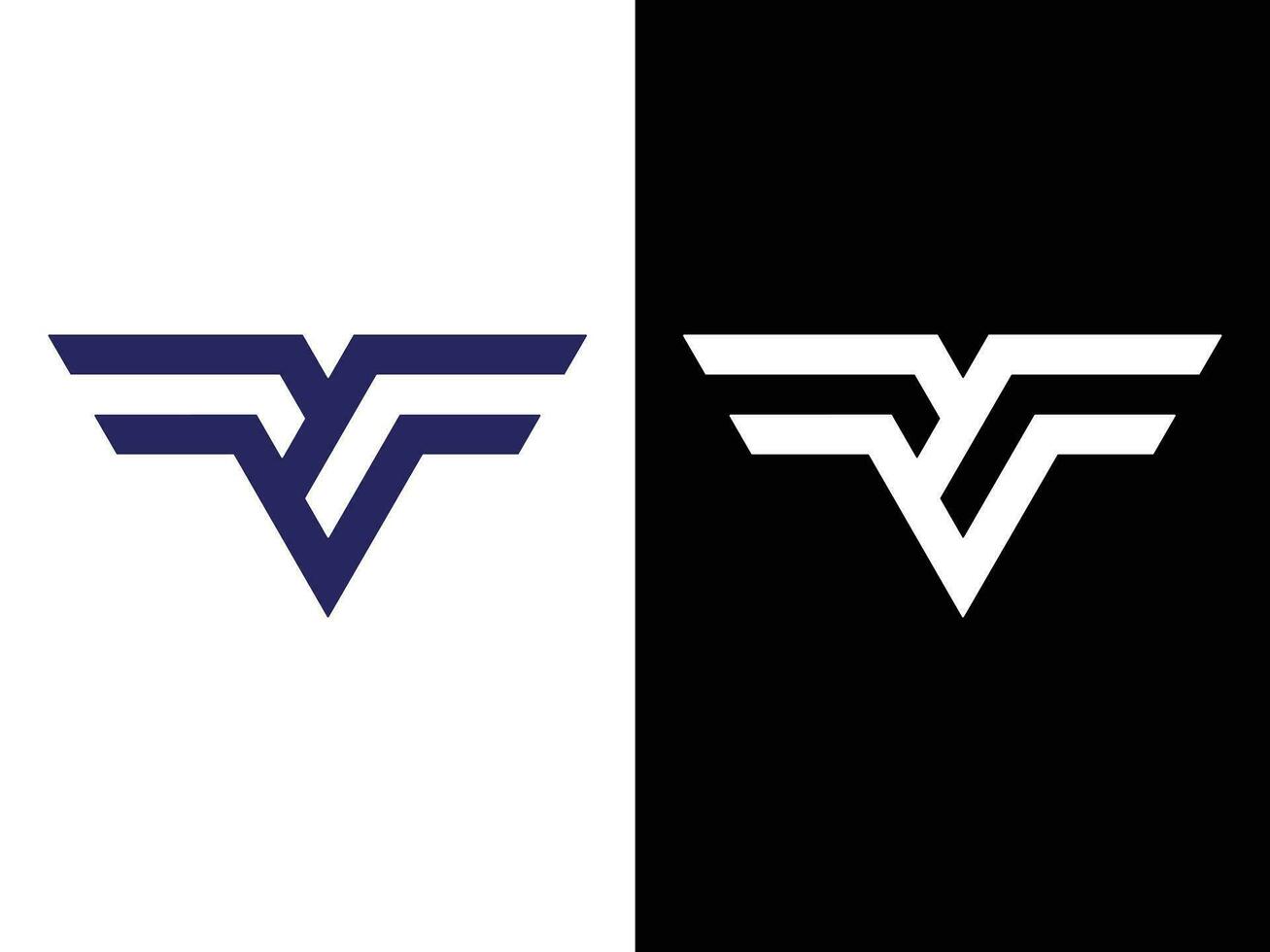 vf brev logotyp design vektor