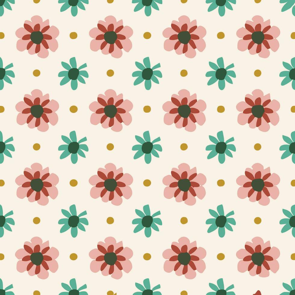 Vektor Blume Muster Hintergrund Design Illustration