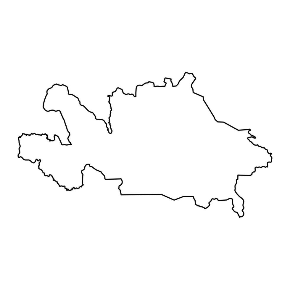 woroba Kreis Karte, administrative Aufteilung von Elfenbein Küste. Vektor Illustration.