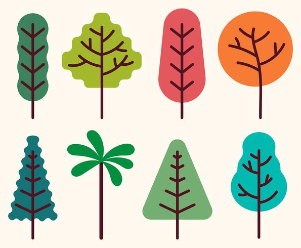 Baum Clipart Set vektor